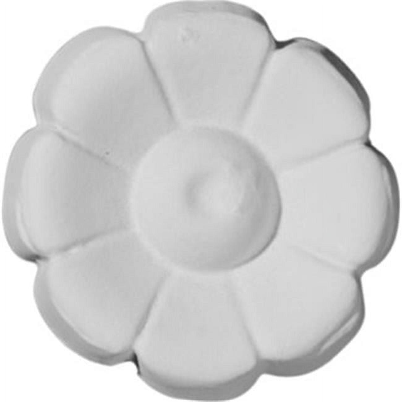 White Urethane Flower Rosette Applique 2.5''