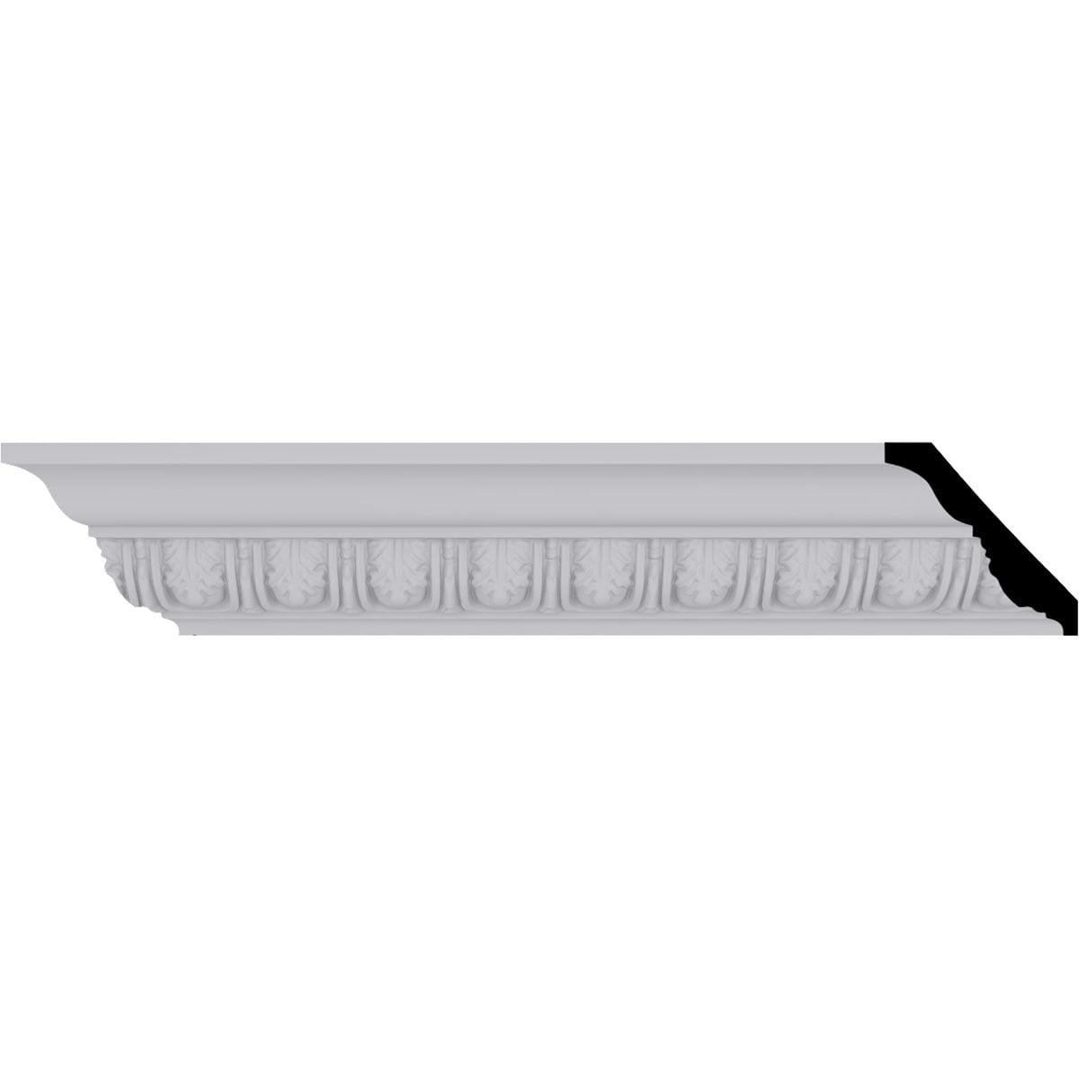 Melonie Egg and Dart 94.5" White Polyurethane Crown Moulding