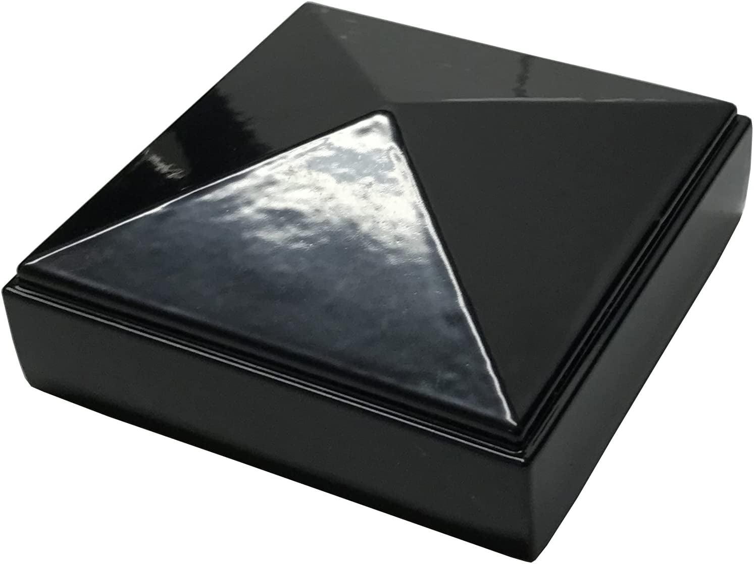 2.5" Black Glossy Aluminum Pyramid Post Cap