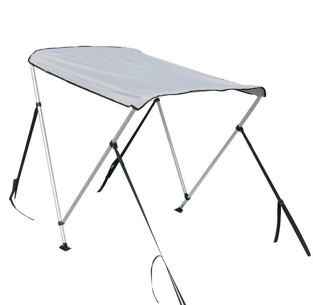 Gray 2 Bow Portable Bimini Top Cover for 7.5-11ft Boats