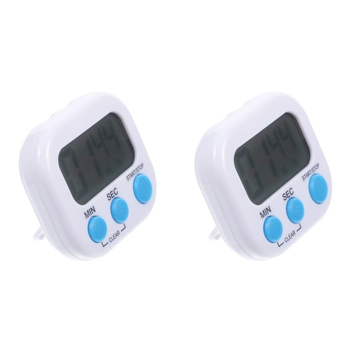 2 Count Kitchen Timer Task Small Digital with Magnetic Back and On/off Switch
