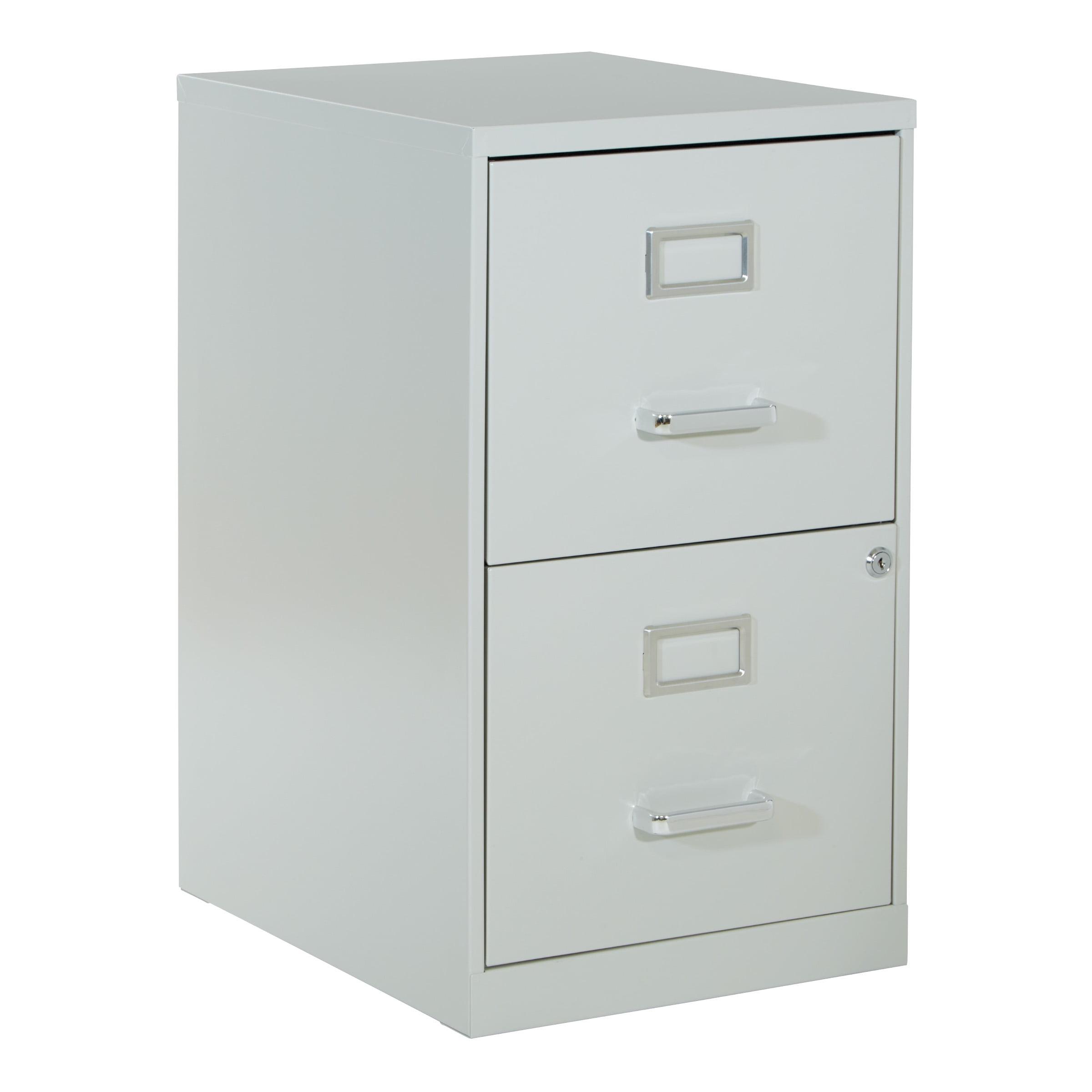 Gray 2 Drawer Lockable Metal File Cabinet