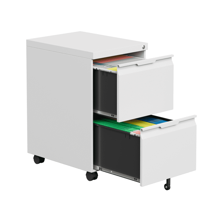 COOLSUN 14.6'' Wide 2-Drawer Mobile Steel File Cabinet