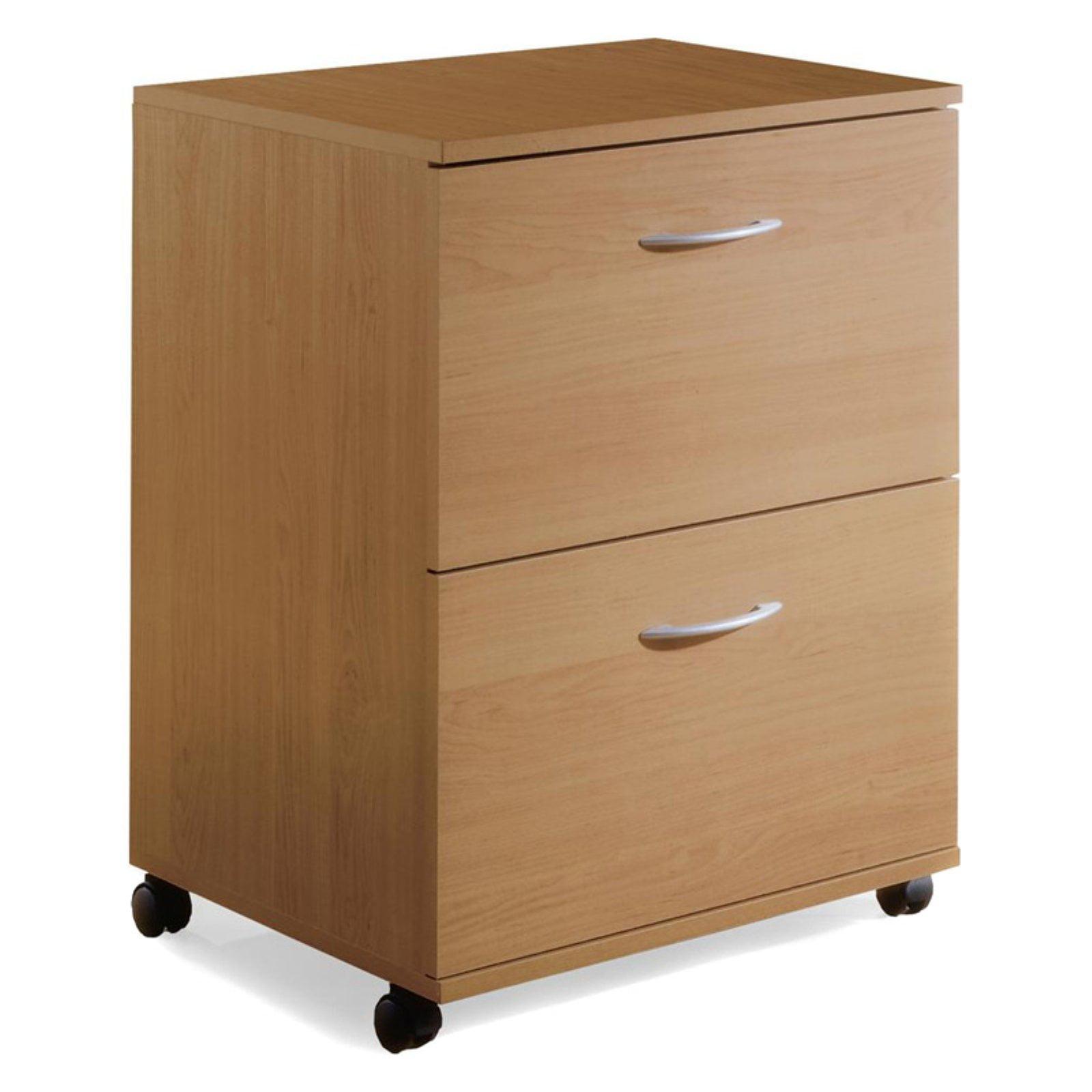 Mobile Legal Size 2-Drawer File Cabinet in Natural Maple