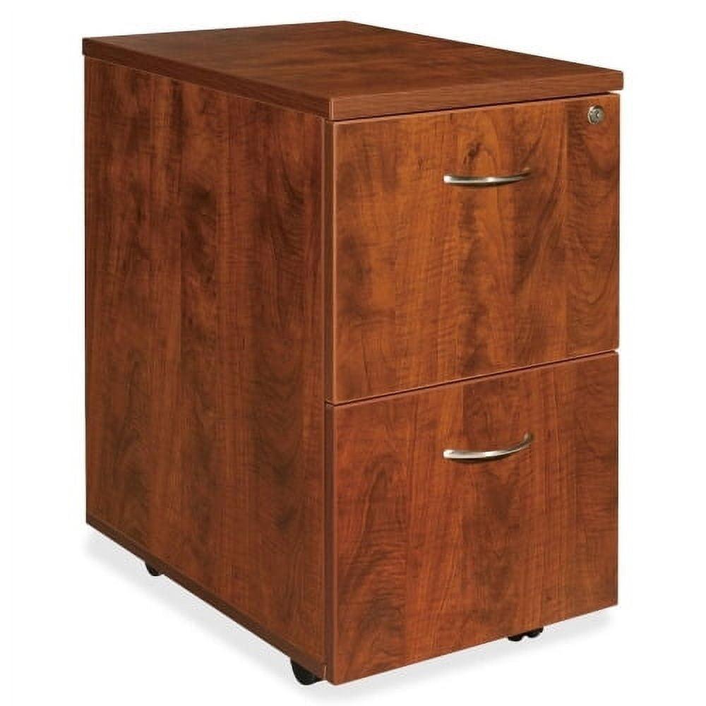 Cherry Mobile Lockable 2-Drawer Legal Size Pedestal