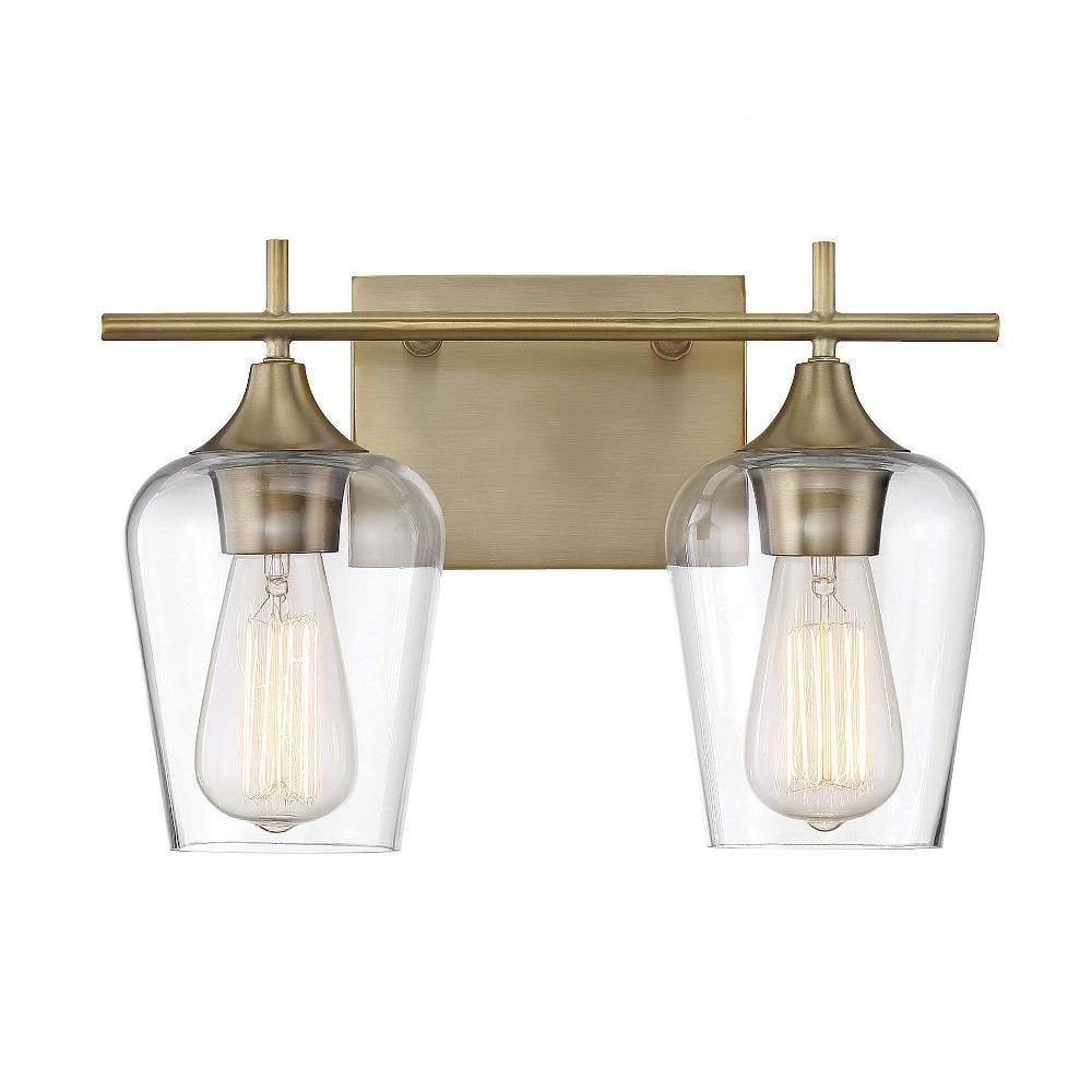 Savoy House Octave 2 - Light Vanity in  Warm Brass