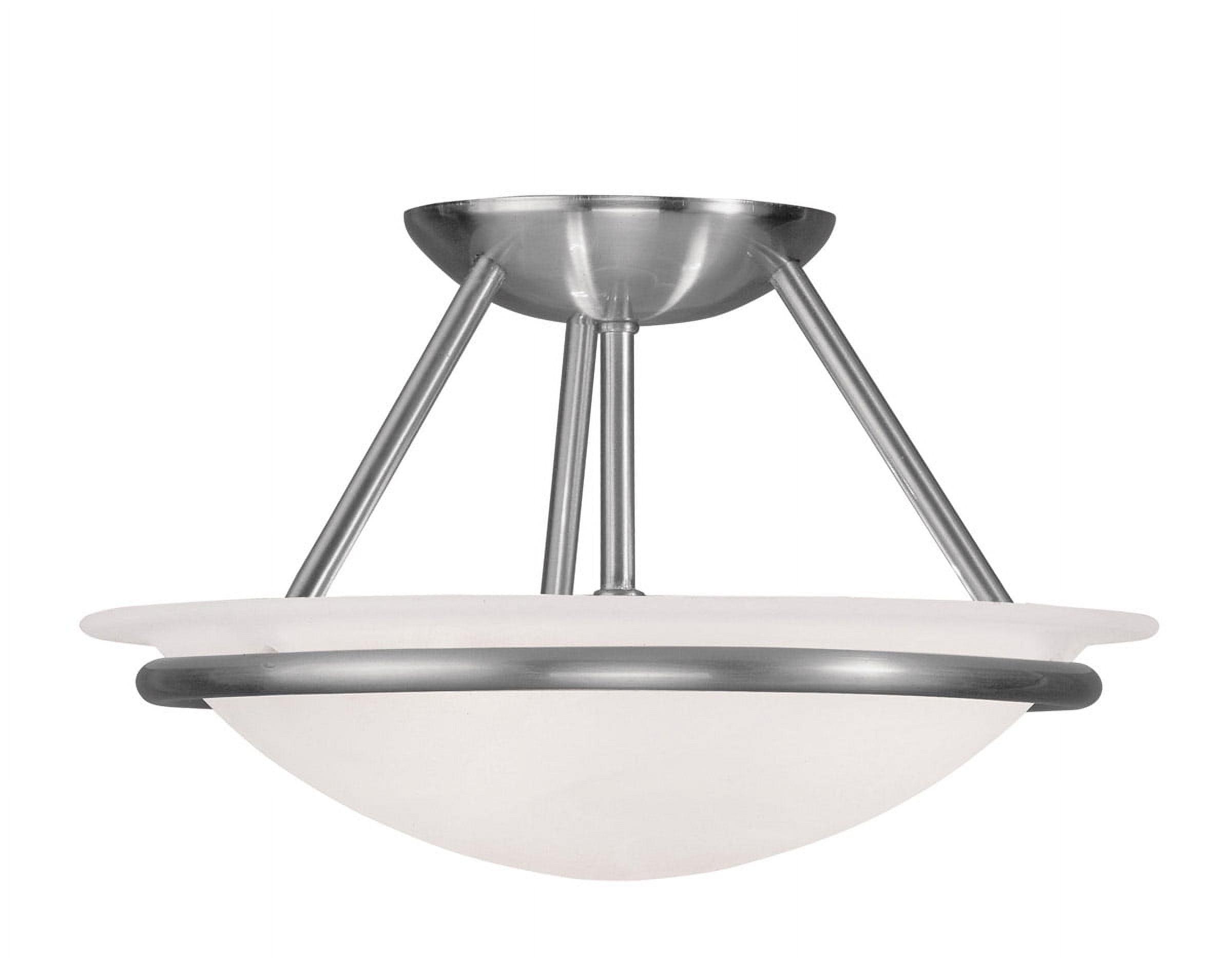 Livex Lighting Newburgh 2 - Light Semi-Flush Mount in  Brushed Nickel