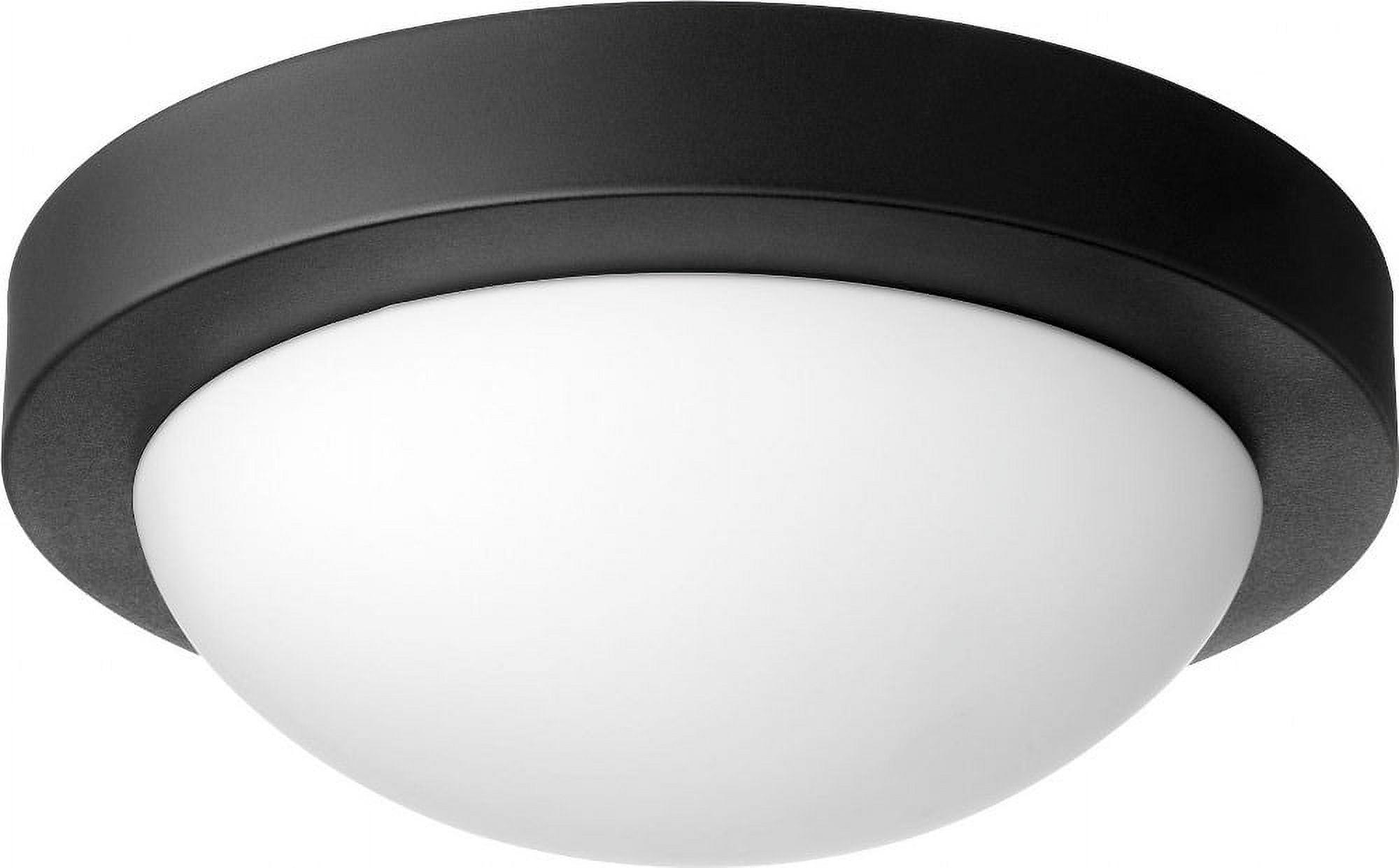 Noir Black Glass 2-Light Flush Mount Ceiling Fixture