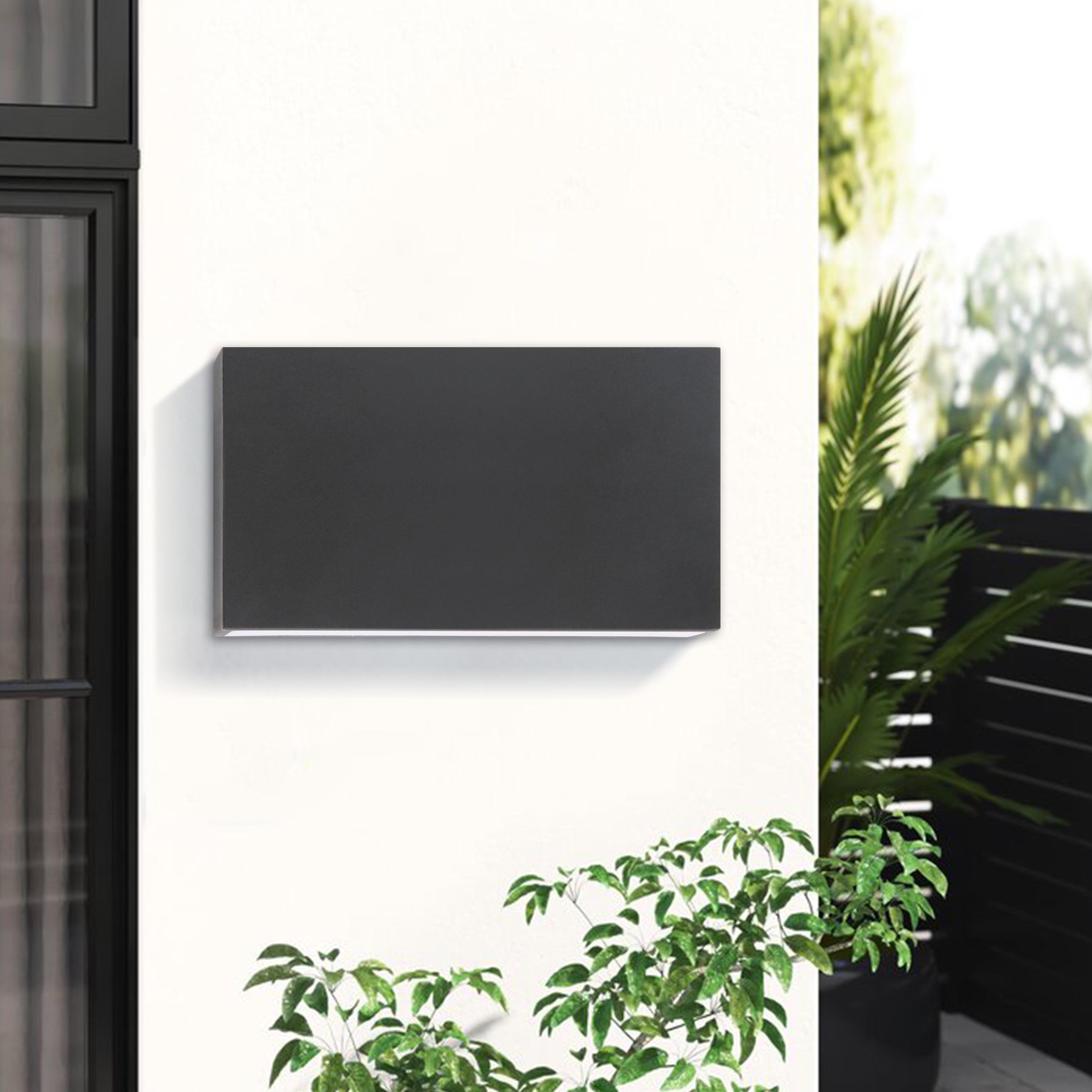 Matte Black Aluminum Rectangular LED Outdoor/Indoor Wall Sconce