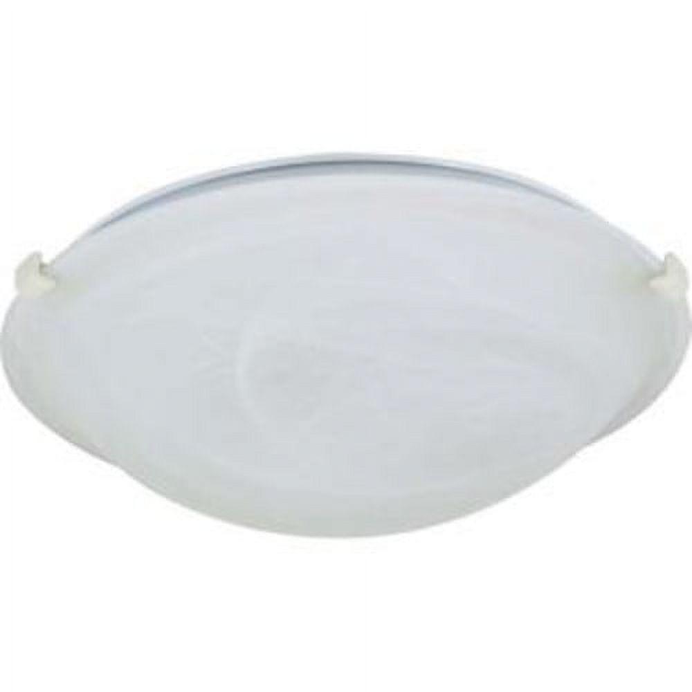 Textured White Alabaster Glass 17" Flush Mount Light