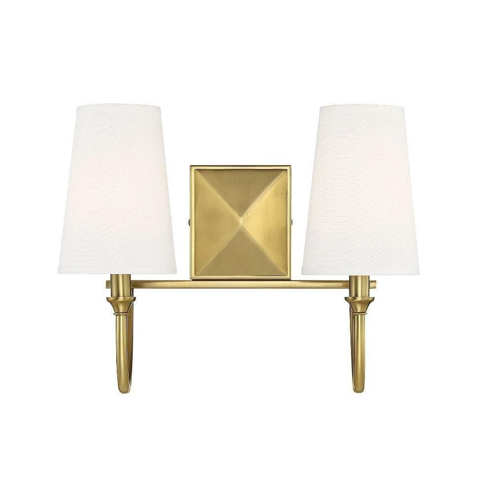 Savoy House Cameron 2 - Light Vanity in  Warm Brass
