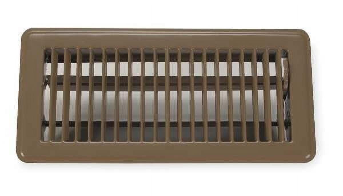 2 PK ZoroSelect Floor Register, Louvered, 1 1/2 in D, 5 1/2 in H, 11 1/2 in W, Brown, Steel