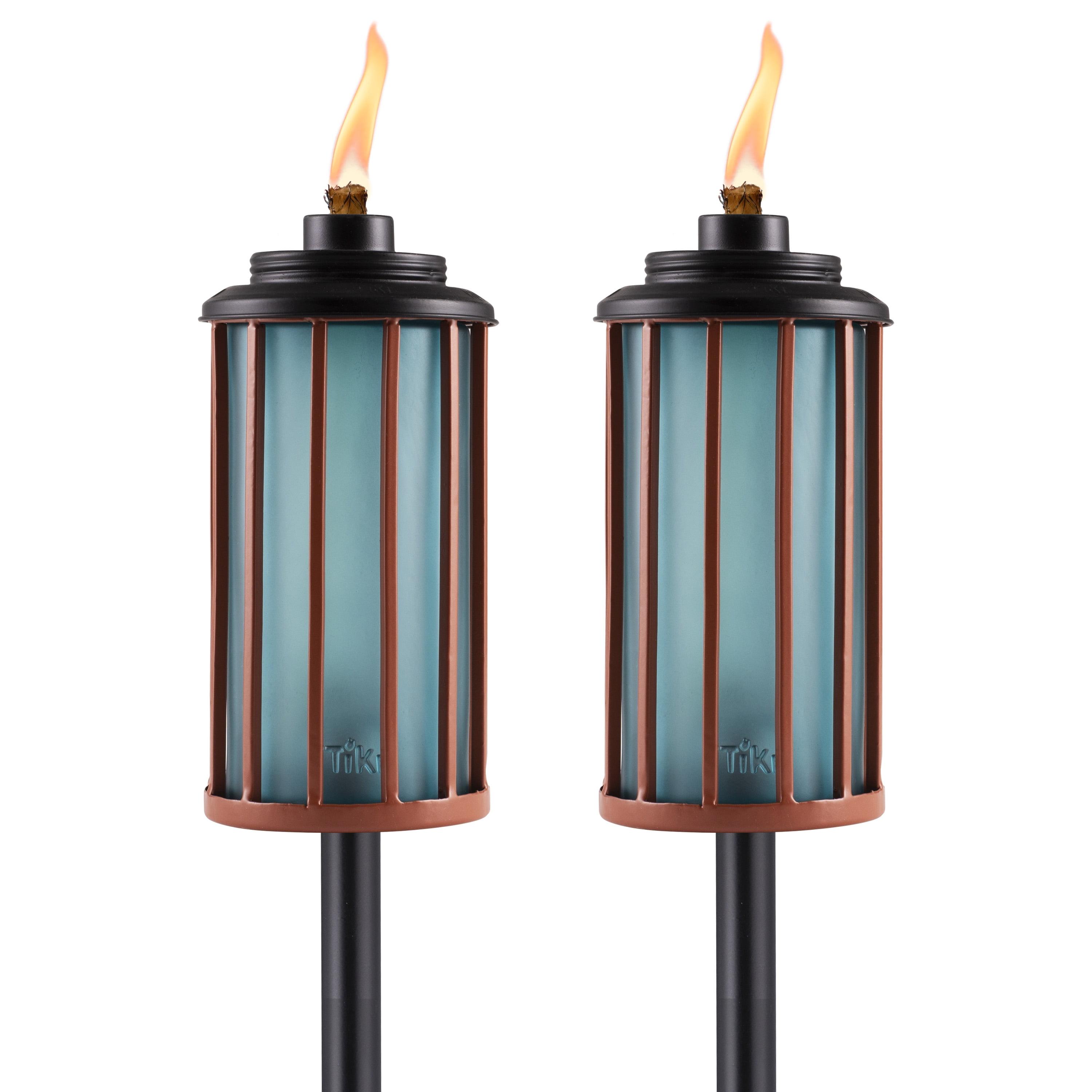 TIKI® Brand Easy Install 65 Inch TIKI Torch Retro Stripe Glass