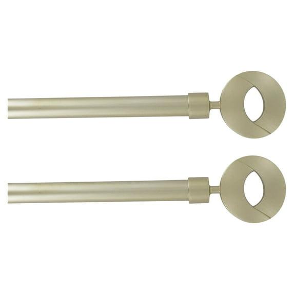 Evideco Stainless Steel Adjustable Single Curtain Rod (Set of 2)