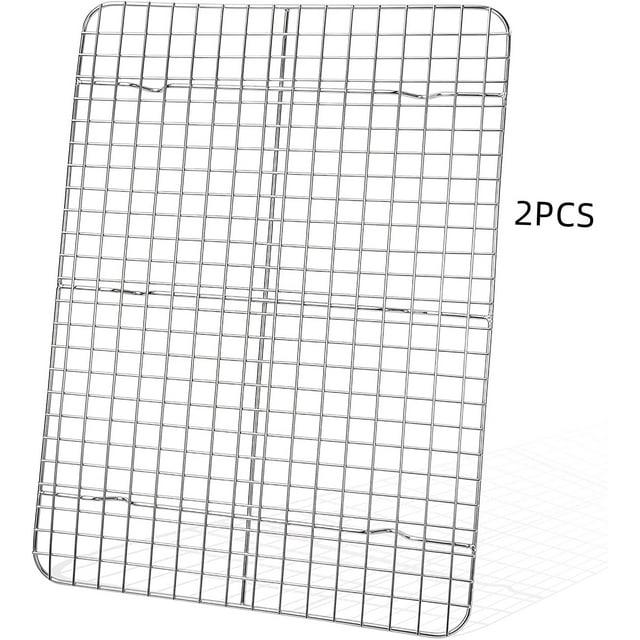 Trian 2 Cooling Racks for Baking, Stainless Steel Wire Rack Baking Rack Oven Rack Cookie Rack, Oven Safe, Rust-Resistant Rack for Cooking, Baking, Roasting and Grilling(8.75'' x 6.25'' x 0.75')