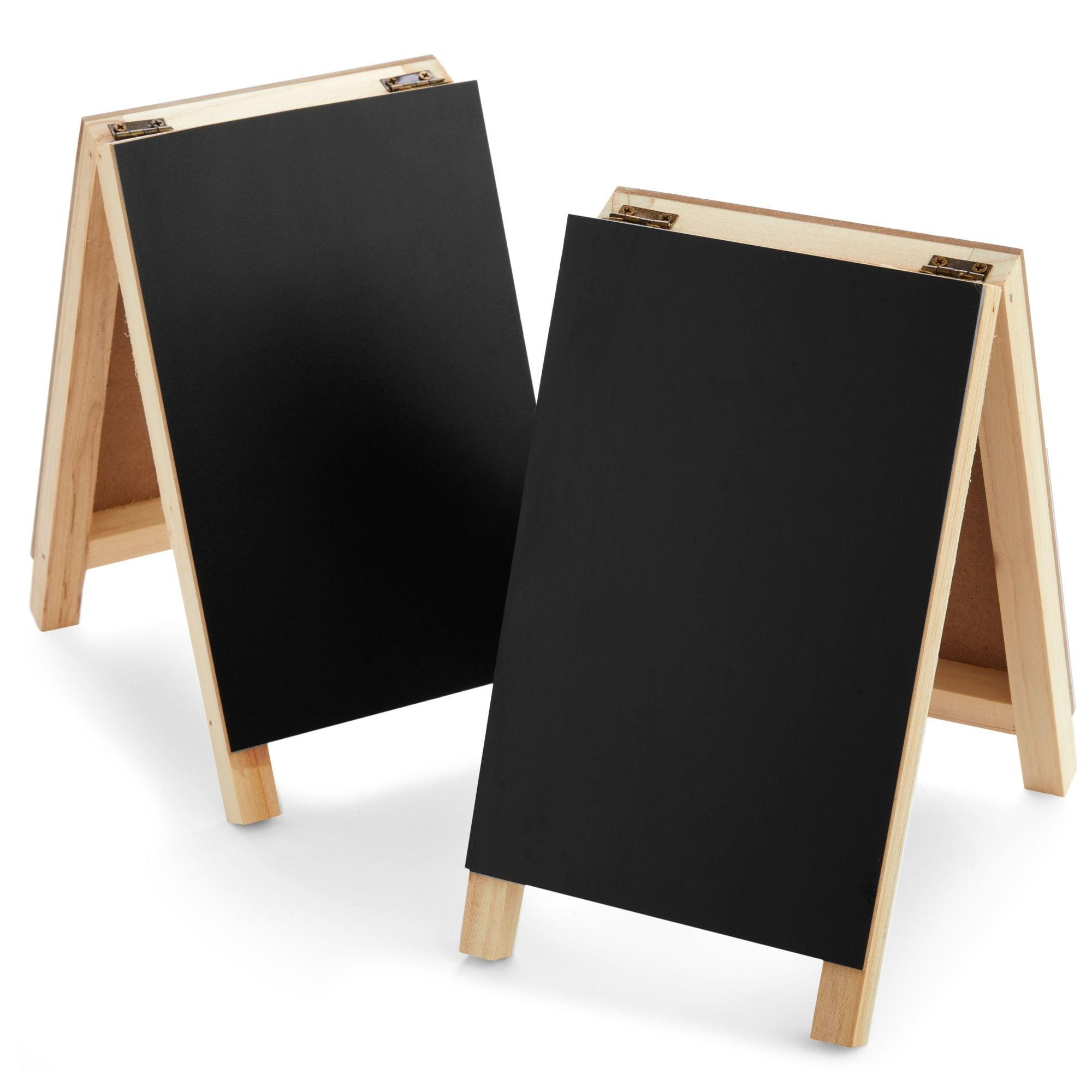 Juvale 2 Pack Small Easel Chalkboard for Tabletops, Restaurant Menu Sign for Catering Events, Weddings (4.5 x 7.5 In)