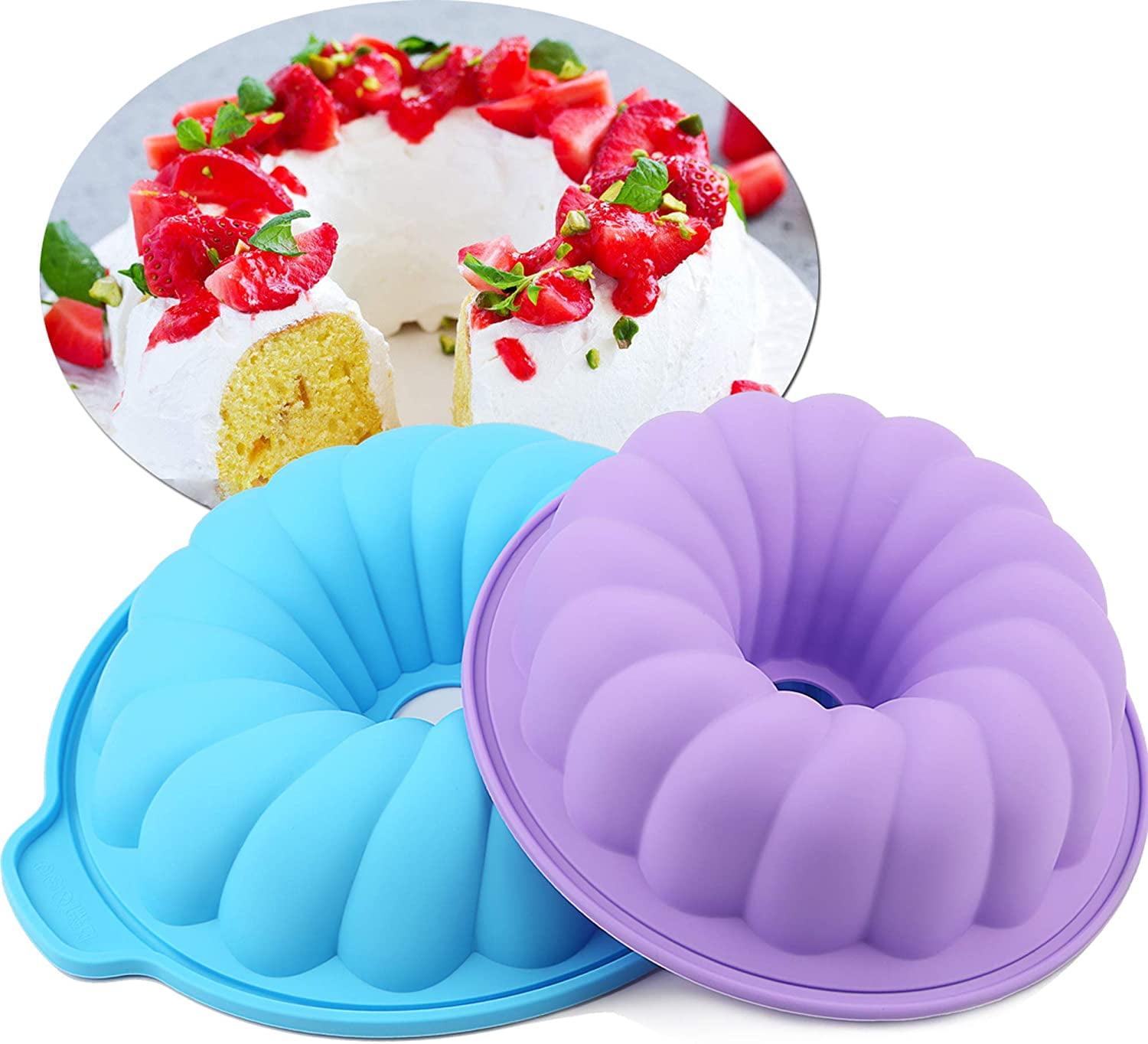 8-10 Inch Round Non-Stick Silicone Cake Pan Set