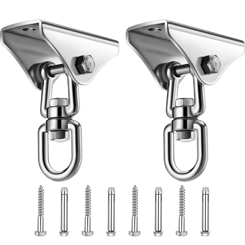 Heavy Duty Stainless Steel 360° Swivel Hammock Hooks Kit