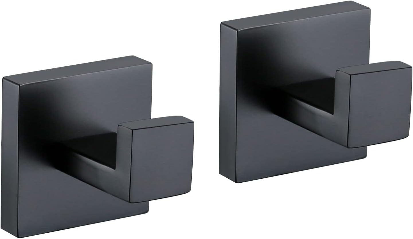 Matte Black Stainless Steel Wall Mount Towel Hooks