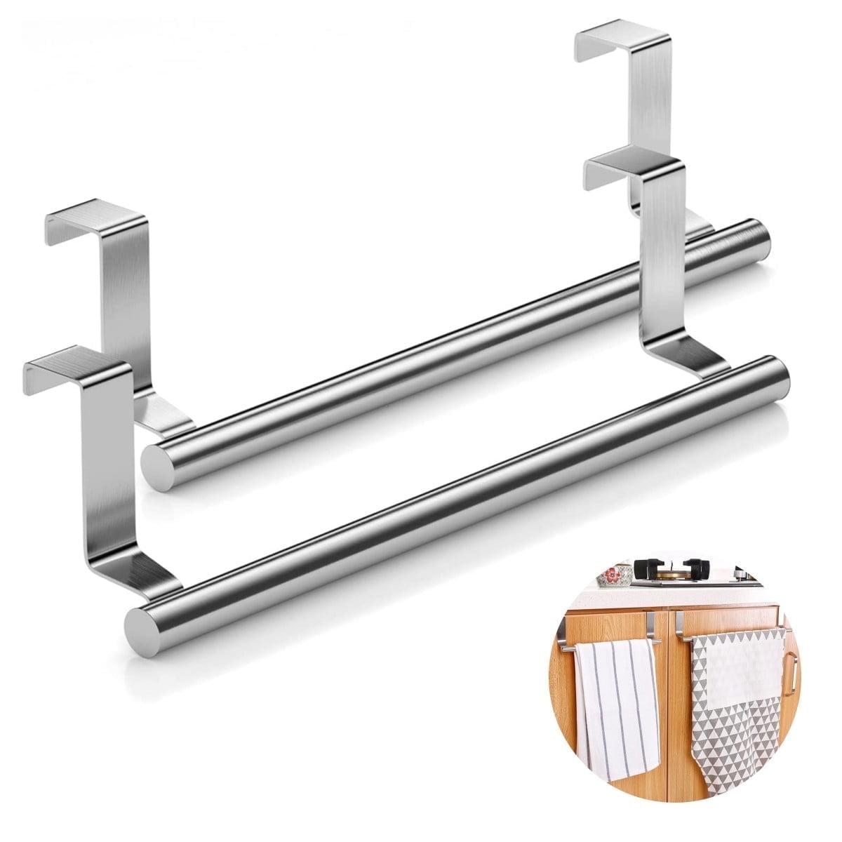 Suploo AUMJJE19 2 Pack Stainless Steel Over Door Towel Rack Bar Holders
