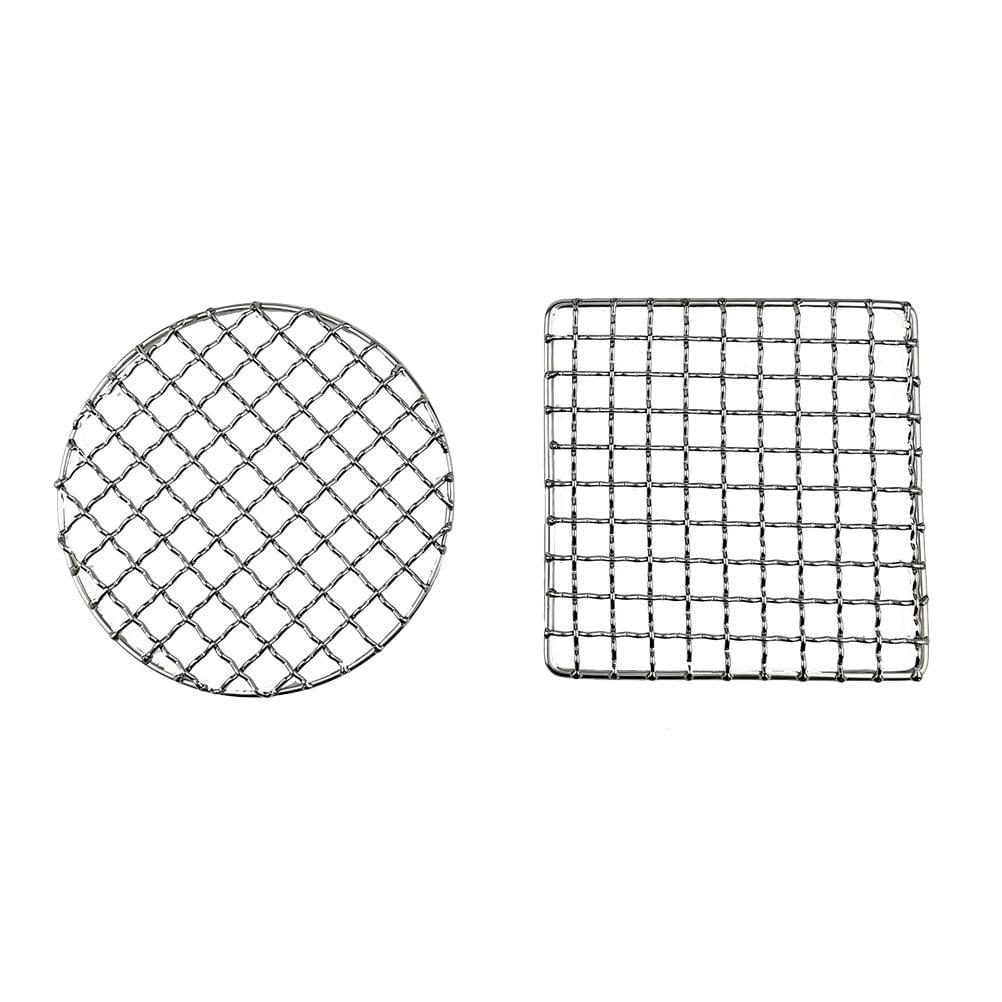 2 Pcs Barbecue Grill Grate Foldable Cooking Grates for Rack Silver