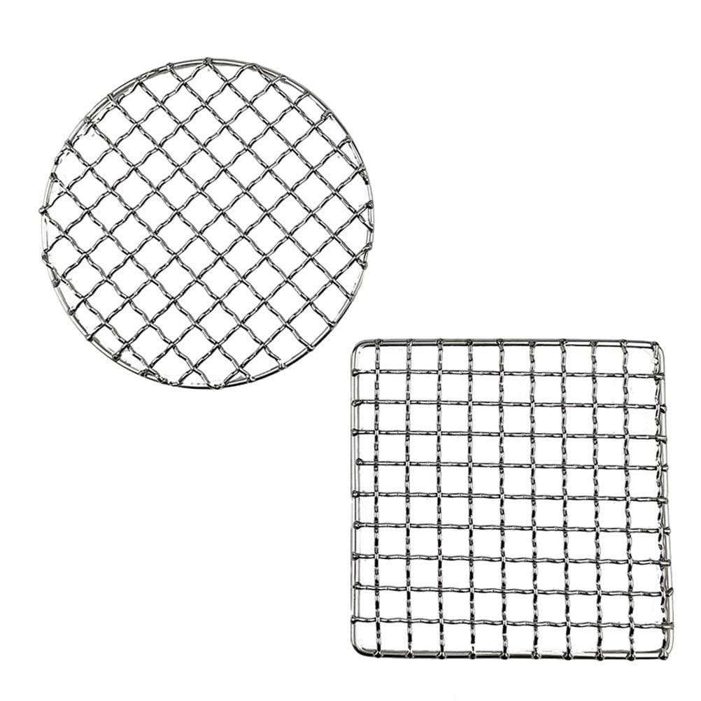 2 Pcs Barbecue Grill Grate Foldable Cooking Grates for Rack Silver