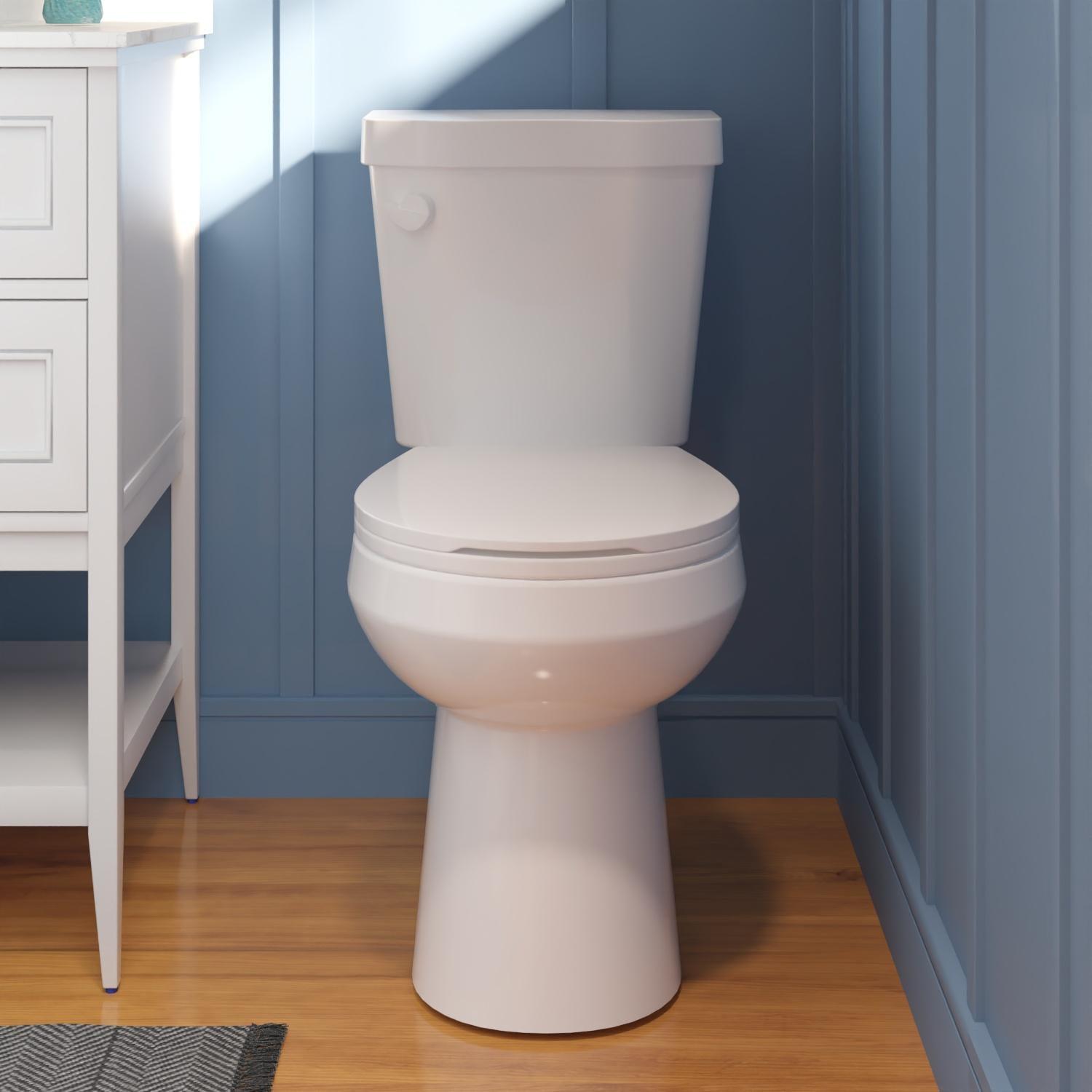 DeerValley Dynasty Two-Piece Toilets for Bathrooms, 17.3" ADA Chair Height Toilet Bowls With Soft Close Seat