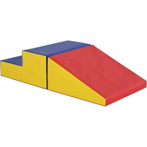 Soozier 2 Piece Climb and Crawl Activity Play Set Soft Secure Foam Playset for Toddler Preschooler Indoor Play Equipment Baby Learning Toys Multicolor