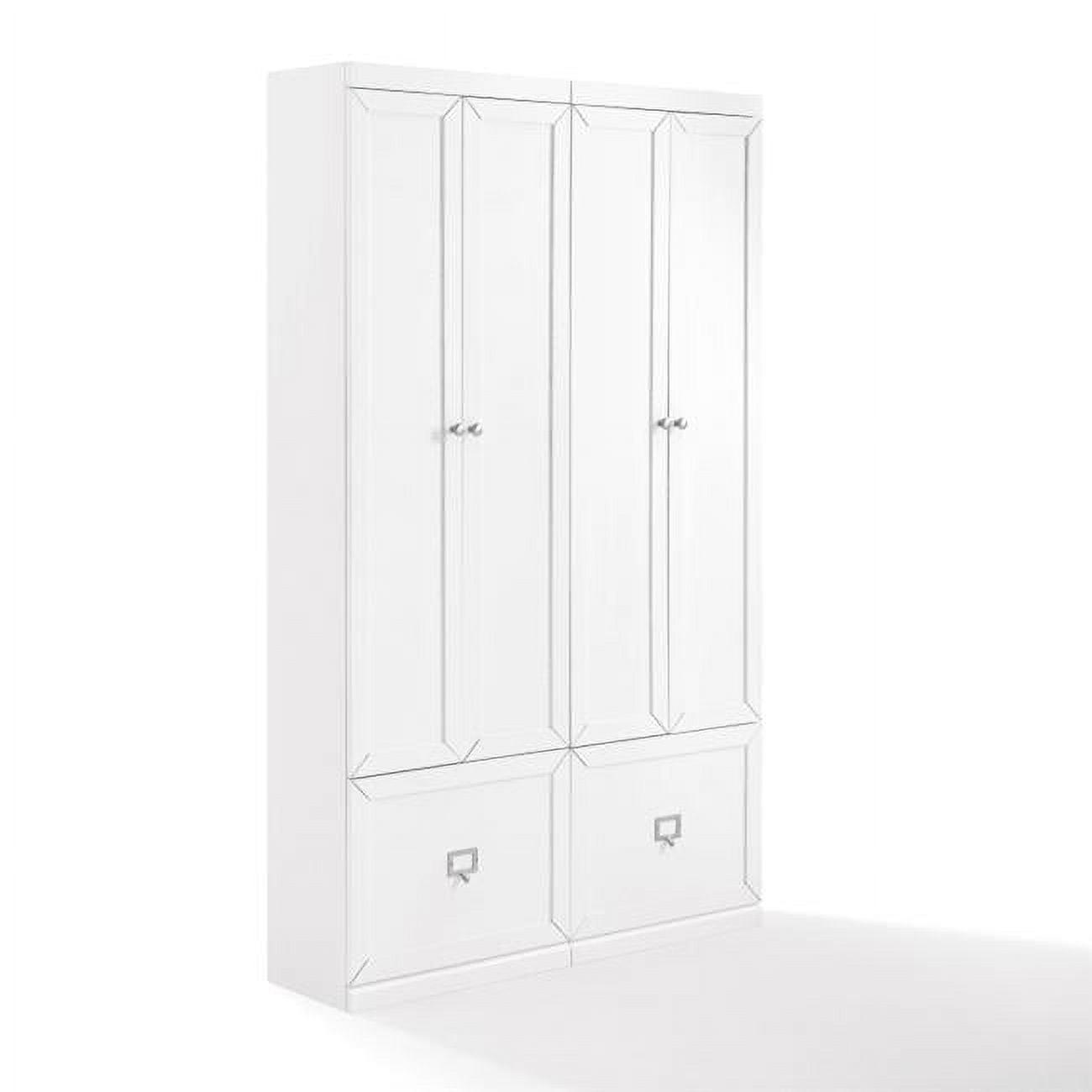 Harper White 2-Piece Modular Entryway Pantry Closet Set