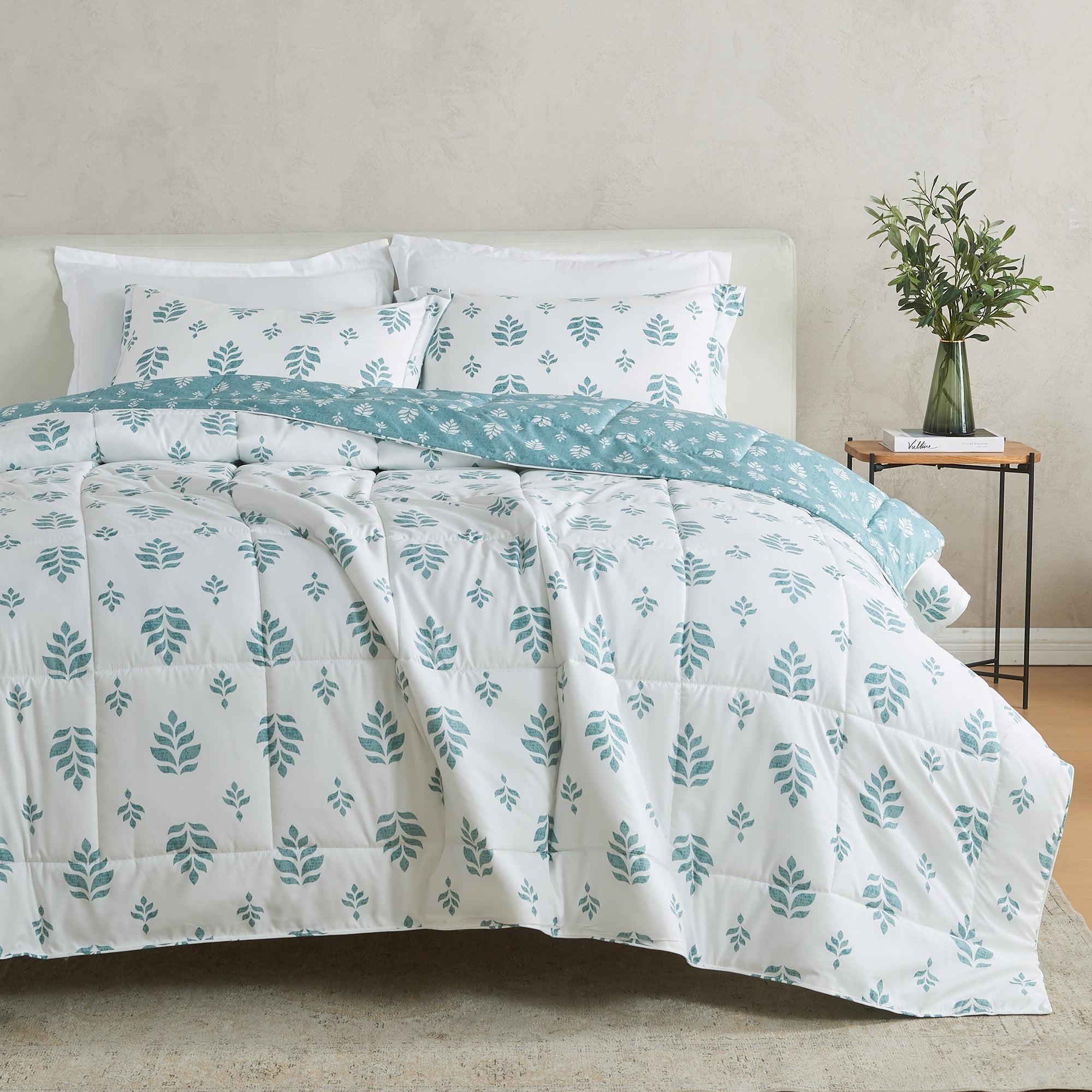 FreshFolds Reversible Microfiber Comforter Set with Shams