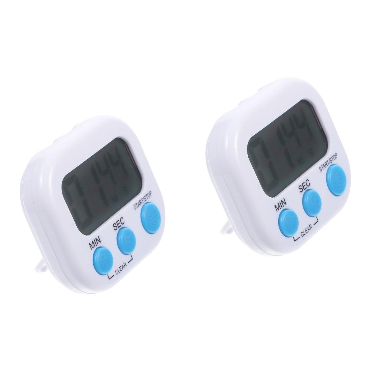 2 Count Kitchen Timer Task Small Digital with Magnetic Back and On/off Switch