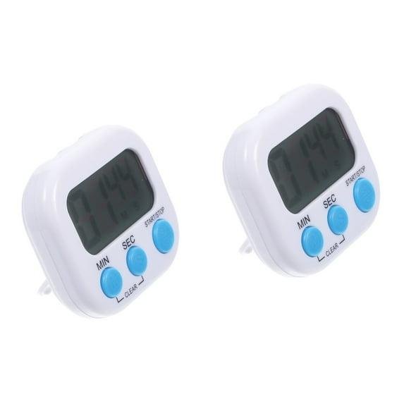 2 Count Kitchen Timer Task Small Digital with Magnetic Back and On/off Switch