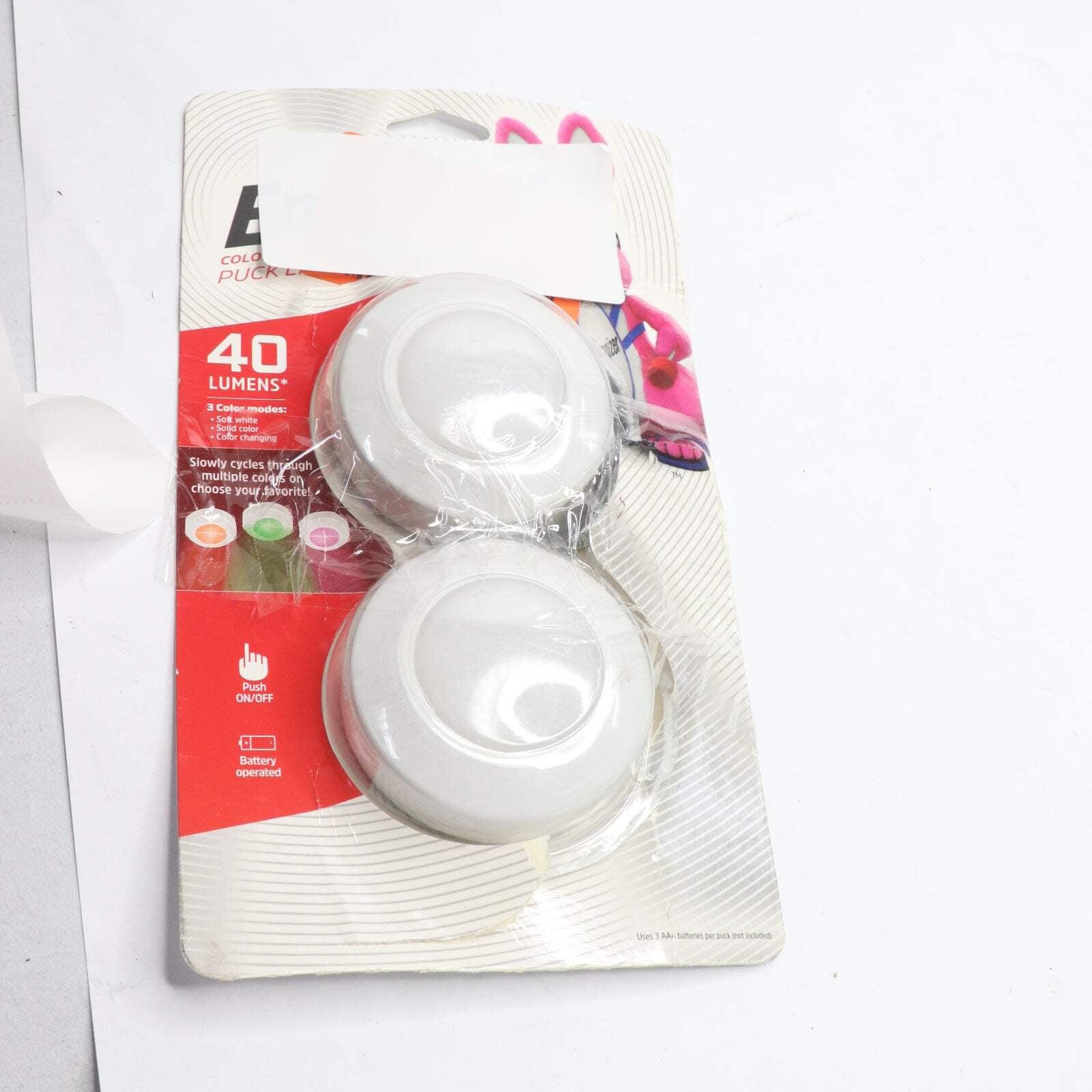 Energizer Battery Operated Color-Changing LED Tap Lights 2-Pack