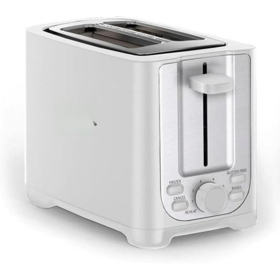 2-Slice Toaster with Auto Shutoff - Extra-Wide Slot and Removable Crumb Tray plus Cancel, Defrost and Reheat Functions - Toast, Bagels and Waffles