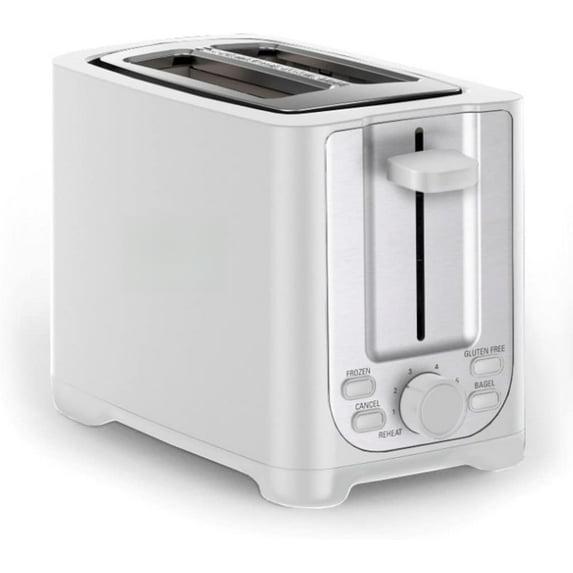 2-Slice Toaster with Auto Shutoff - Extra-Wide Slot and Removable Crumb Tray plus Cancel, Defrost and Reheat Functions - Toast, Bagels and Waffles