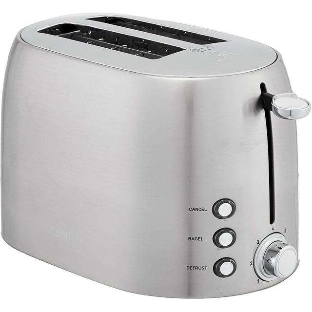 UZOPAL 800W 2-Slice Toaster with 6 Browning Settings, Removable Crumb Tray, Cancel Button