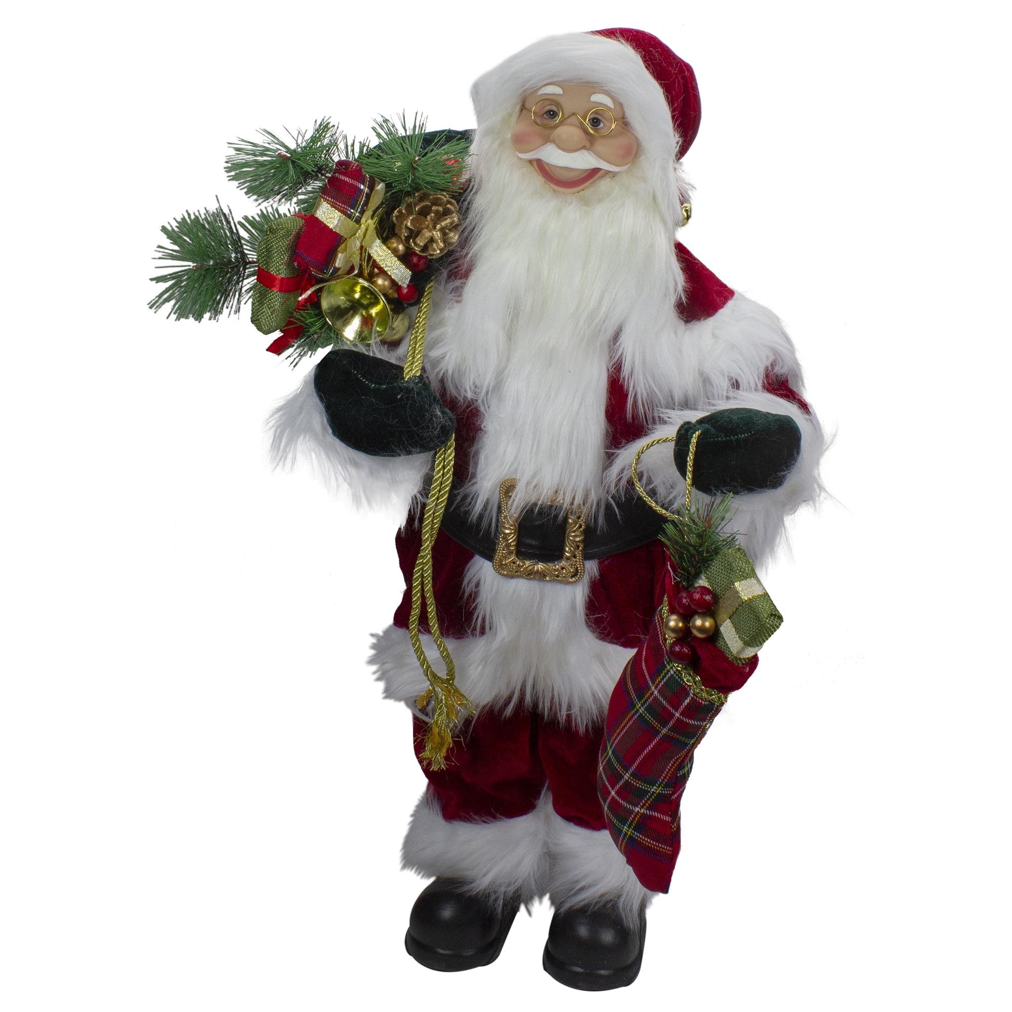 2' Standing Santa Christmas Figure With Presents