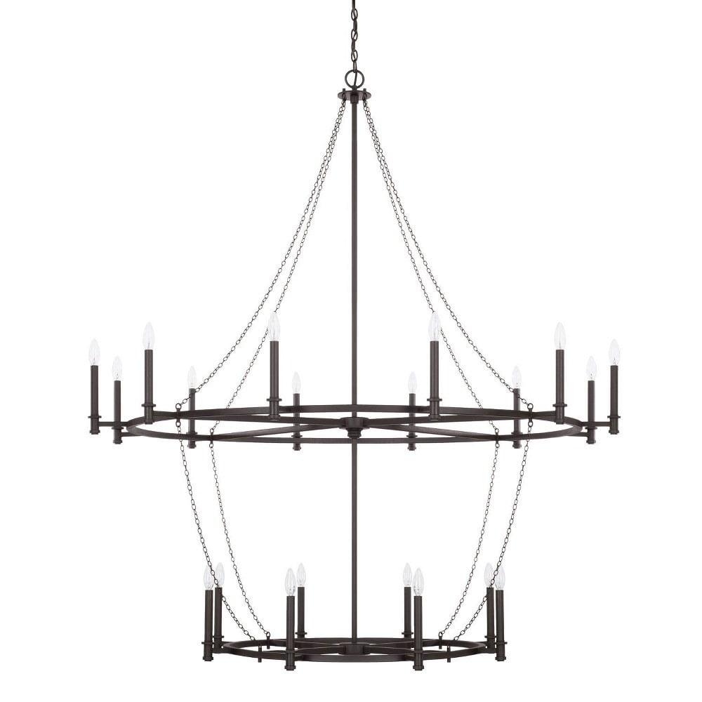 Capital Lighting Lancaster 20 - Light Chandelier in  Black Iron