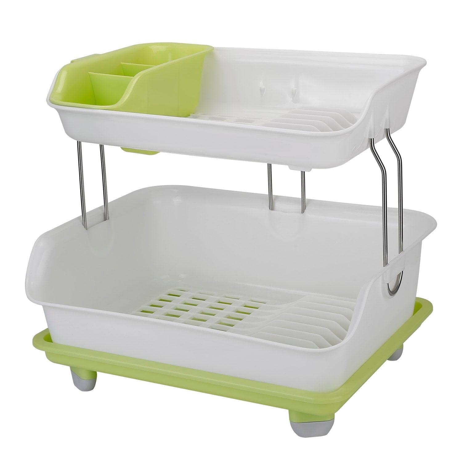 iMounTEK Plastic Two Tier Dish Rack