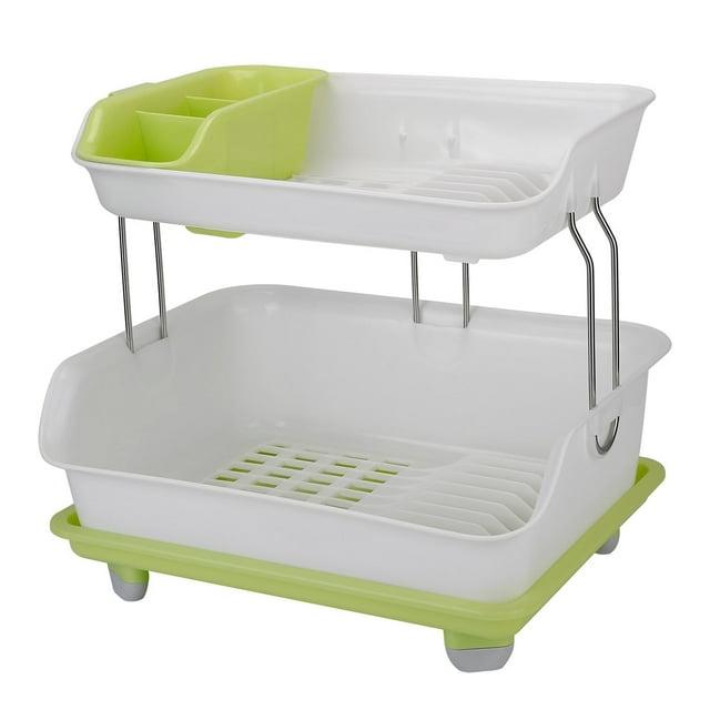iMounTEK Plastic Two Tier Dish Rack