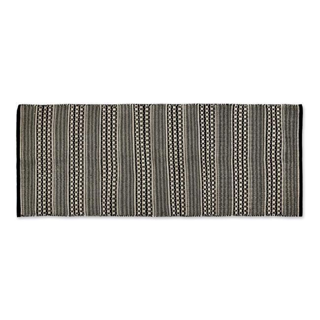 Design Imports Modern Dobby Stripe - Black - 2 Ft 6 In X 6 Ft