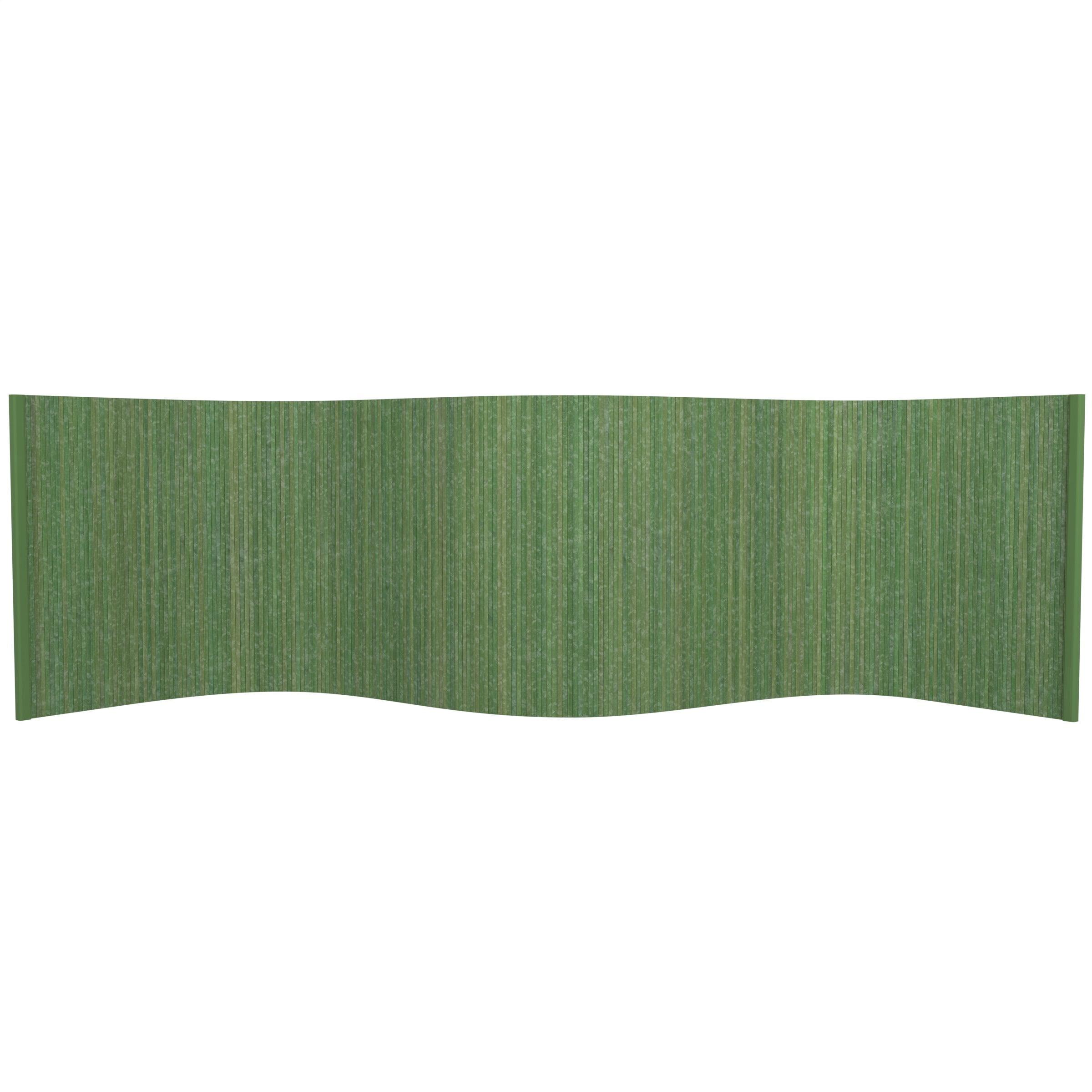 2 ft. Short Bamboo Wave Screen - Distressed Green