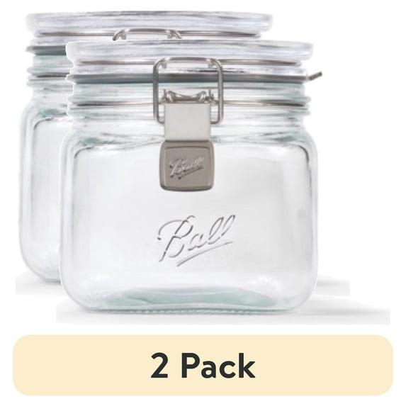(2 pack) Ball Latch Jar, Glass Storage Jar, Quart