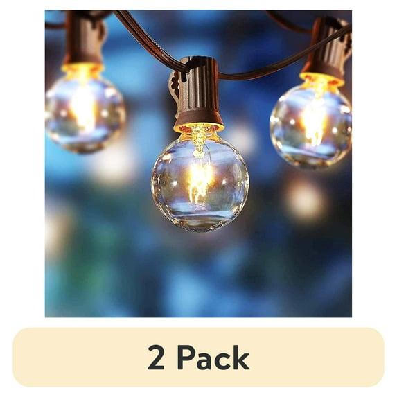Better Homes & Gardens 20-Count Clear Glass Globe G40 Bulbs Outdoor String Lights