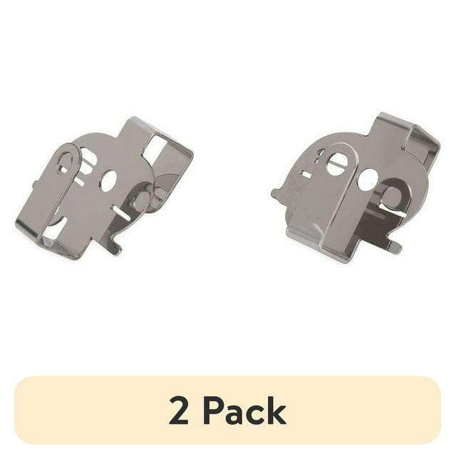 Camco Life is Better at the Campsite Over-the-Cabinet Hooks - Silver, 2-Pack (53382)