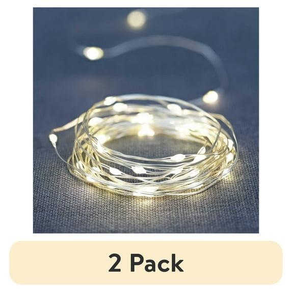 Battery Powered Warm White LED Outdoor String Lights with 8 Modes