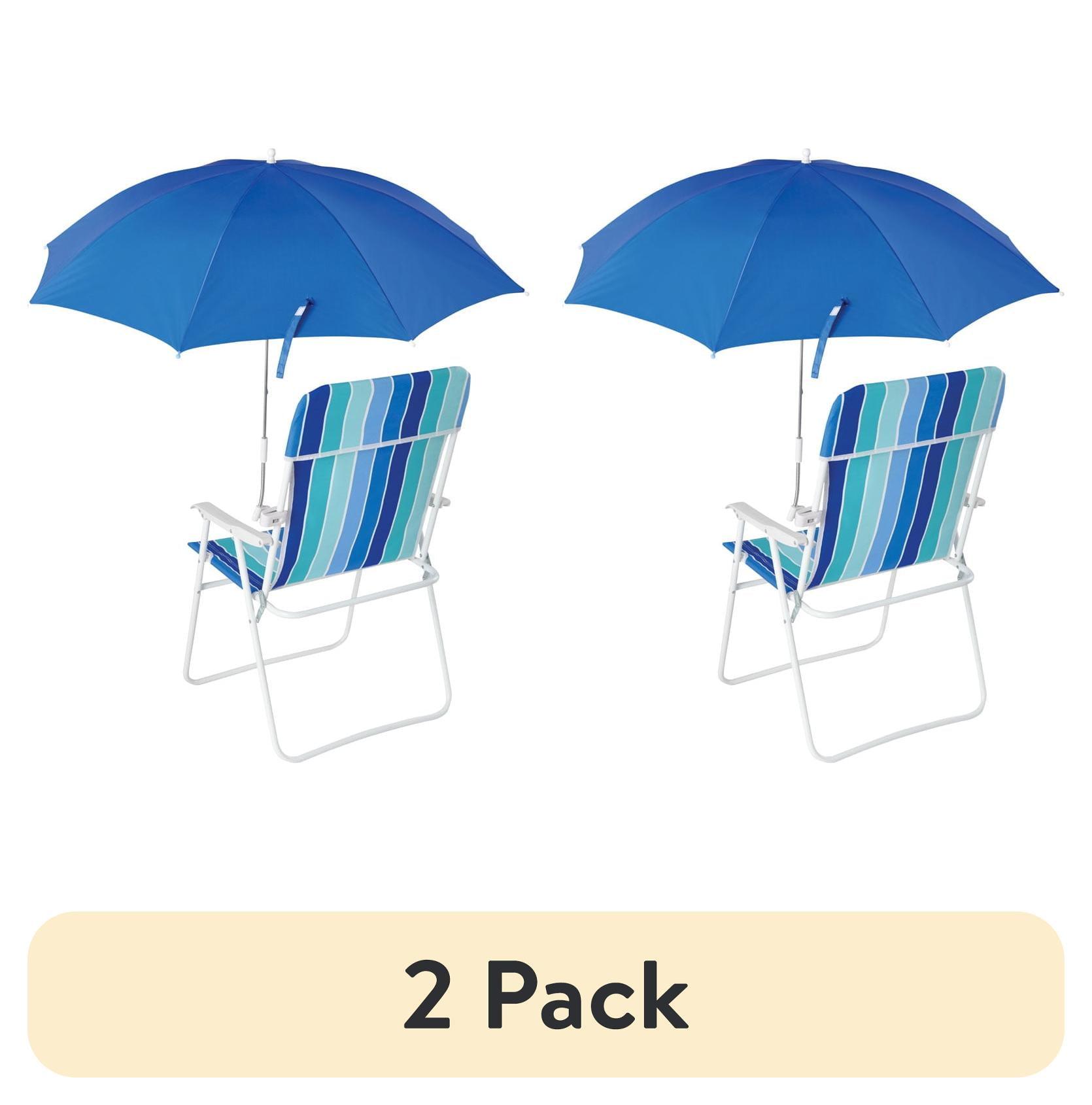 Mainstays Blue Clip-on Umbrella for Beach Chair UV Resistant