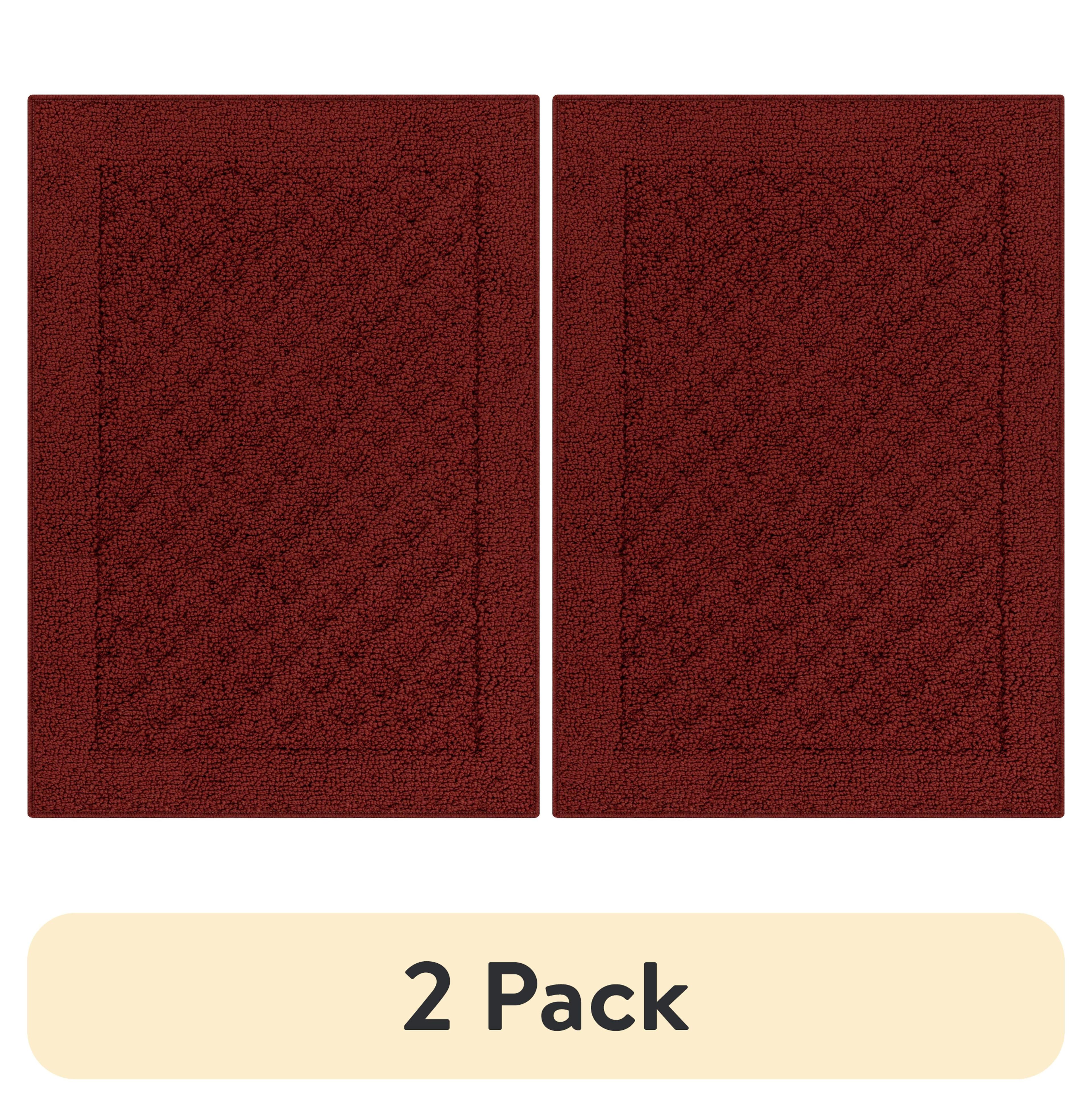 Mainstays Dylan Solid Diamond Olefin Red Indoor Accent Rug, 1'8"x2'6"