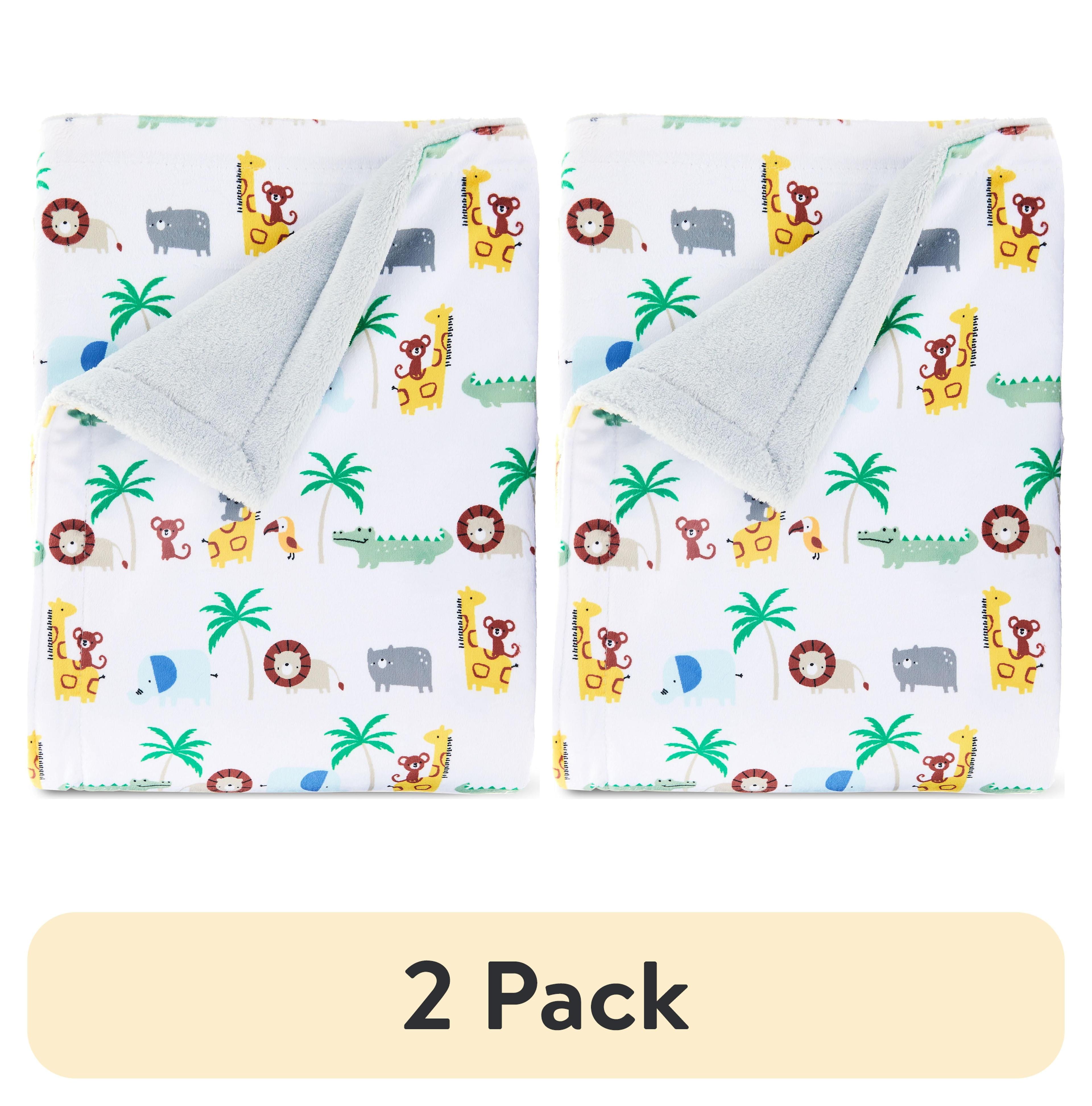 Parent's Choice Multicolor Jungle Print Super Soft Reversible Baby Blanket, Infant Boy