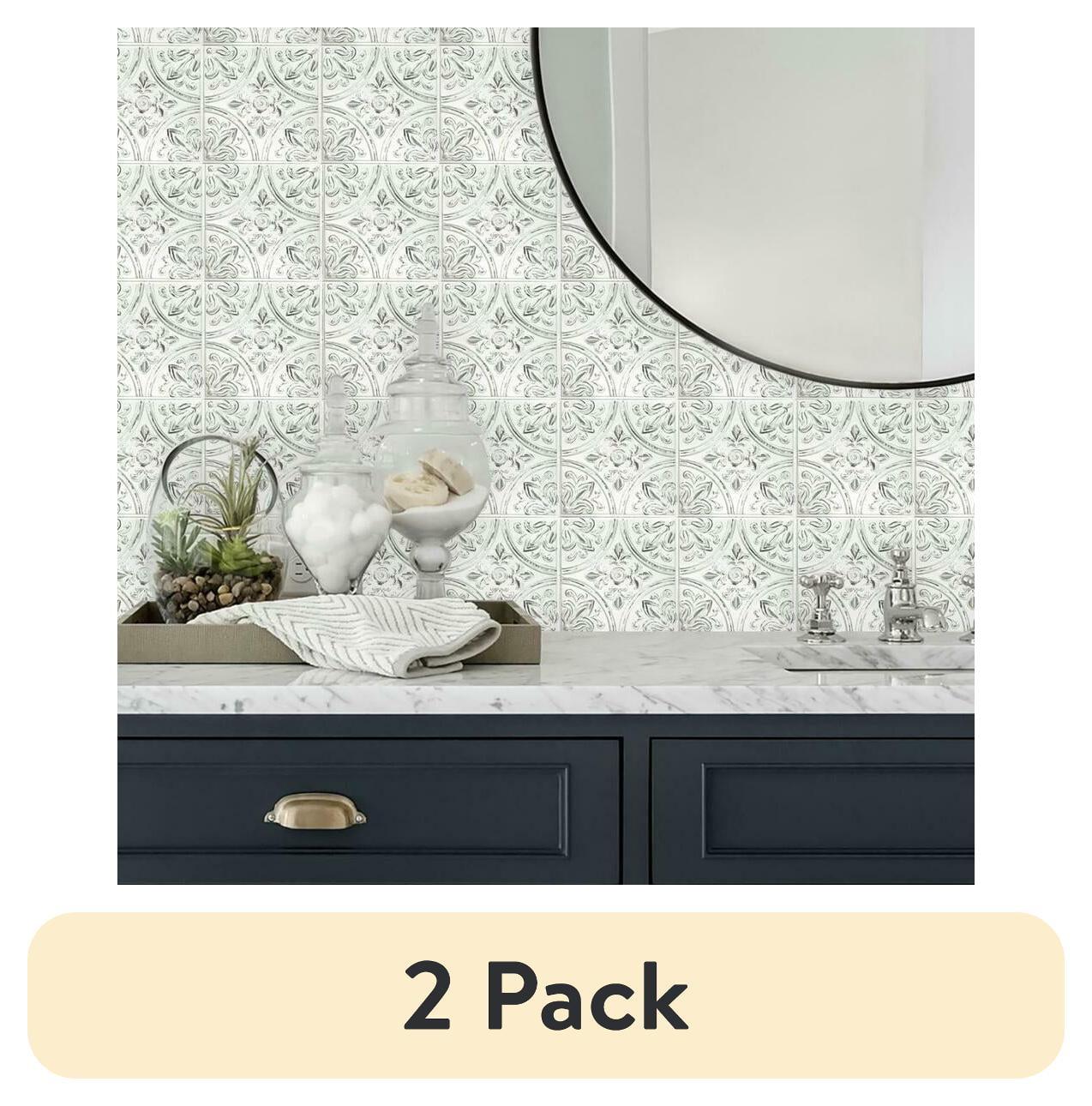 10.5'' W x 10.5'' L Peel and Stick Field Tile